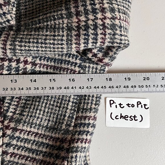 J Crew Schoolboy Wool Houndstooth Blazer - Women's Size 6 - Tan Burgundy - Picture 9 of 12